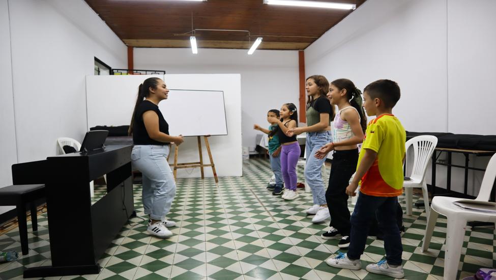 Clase de canto coral